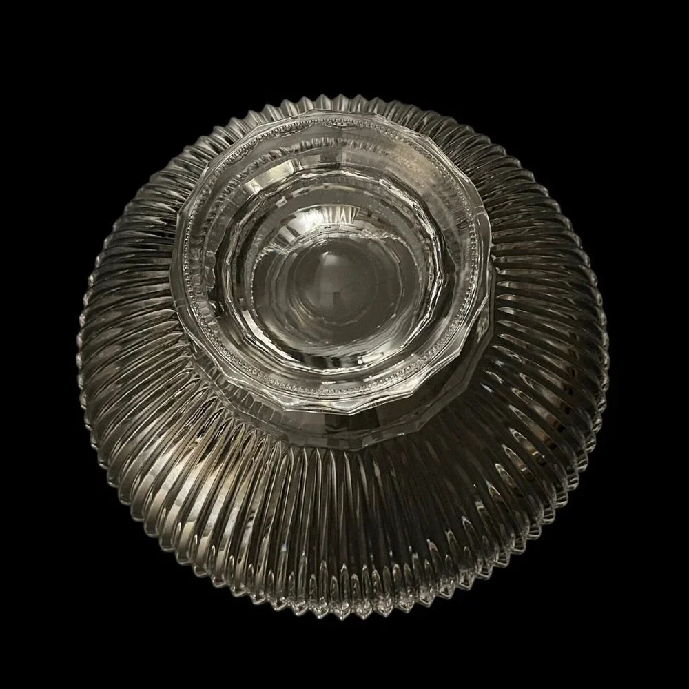 new Mikasa Diamond Fire Glass Crystal Footed 10